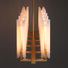 Load image into Gallery viewer, Lydia Modern Linear Glass Chandelier Over Dining Table